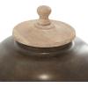 imageDeco 79 Metal Living Room Decorative Jars Decorative Container with Wood Lids Jar with Lid 12quot x 12quot x 14quot Brown