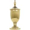 imageDeco 79 Ceramic Living Room Decorative Jars Tall Decorative Container with Grooves Jar with Lid 10quot x 10quot x 25quot Gold