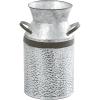 imageDeco 79 Metal Decorative Vase Milk Can Centerpiece Vase Flower Vase for Home Decoration 8quot x 7quot x 12quot Gray8L x 7W x 12H