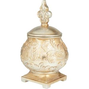 imageDeco 79 Polystone Decorative Jars 8quot x 8quot x 13quot Gold