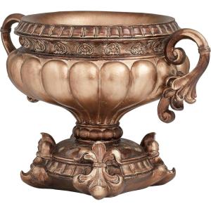 imageDeco 79 Polystone Solid Decorative Jars 12quot x 8quot x 13quot BronzeBronze