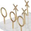 imageCosmoLiving by Cosmopolitan Acrylic Plastic Tic Tac Toe Game Set with Gold Stick Pieces 8quot x 8quot x 5quot Gold