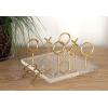 imageCosmoLiving by Cosmopolitan Acrylic Plastic Tic Tac Toe Game Set with Gold Stick Pieces 8quot x 8quot x 5quot Gold