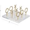 imageCosmoLiving by Cosmopolitan Acrylic Plastic Tic Tac Toe Game Set with Gold Stick Pieces 8quot x 8quot x 5quot Gold