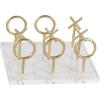 imageCosmoLiving by Cosmopolitan Acrylic Plastic Tic Tac Toe Game Set with Gold Stick Pieces 8quot x 8quot x 5quot Gold