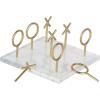 imageCosmoLiving by Cosmopolitan Acrylic Plastic Tic Tac Toe Game Set with Gold Stick Pieces 8quot x 8quot x 5quot Gold