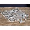 imageDeco 79 Acrylic Plastic Tic Tac Toe Game Set with Silver Pieces 12quot x 12quot x 1quot Clear