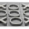 imageDeco 79 Acrylic Plastic Tic Tac Toe Game Set with Silver Pieces 12quot x 12quot x 1quot Clear