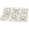imageDeco 79 Acrylic Plastic Tic Tac Toe Game Set with Silver Pieces 12quot x 12quot x 1quot Clear