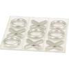 imageDeco 79 Acrylic Plastic Tic Tac Toe Game Set with Silver Pieces 12quot x 12quot x 1quot Clear