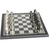 imageDeco 79 Aluminum Chess Game Set 14quot x 14quot x 4quot Gold  Classic Edition  Set Decorative Gift Classic Game Set Housewarming Fit Wedding Gift  6 Players  Age 12Silver