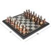 imageDeco 79 Aluminum Chess Game Set 16quot x 16quot x 4quot GoldBlack