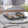 imageDeco 79 Aluminum Chess Game Set 16quot x 16quot x 4quot GoldBlack