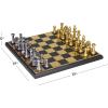 imageDeco 79 Aluminum Metal Chess Game Set 17quot x 17quot x 5quot GoldGold