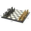 imageDeco 79 Aluminum Metal Chess Game Set 17quot x 17quot x 5quot GoldGold