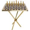imageDeco 79 Aluminum Metal Chess Game Set 22quot x 22quot x 25quot SilverGold