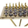 imageDeco 79 Aluminum Metal Chess Game Set 22quot x 22quot x 25quot SilverGold
