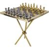 imageDeco 79 Aluminum Metal Chess Game Set 22quot x 22quot x 25quot SilverGold