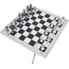 imageDeco 79 Aluminum Metal Chess Game Set 22quot x 22quot x 25quot SilverSilver