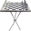 imageDeco 79 Aluminum Metal Chess Game Set 22quot x 22quot x 25quot SilverSilver