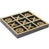 imageDeco 79 Aluminum Tic Tac Toe Game Set with Gold Inlay 9quot x 9quot x 1quot GoldGold