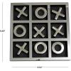 imageDeco 79 Aluminum Tic Tac Toe Game Set with Gold Inlay 9quot x 9quot x 1quot GoldSilver