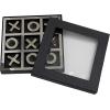 imageDeco 79 Aluminum Tic Tac Toe Game Set with Gold Inlay 9quot x 9quot x 1quot GoldSilver