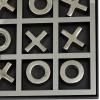 imageDeco 79 Aluminum Tic Tac Toe Game Set with Gold Inlay 9quot x 9quot x 1quot GoldSilver