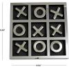 imageDeco 79 Aluminum Tic Tac Toe Game Set with Gold Inlay 9quot x 9quot x 1quot GoldSilver