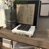 imageDeco 79 Contemporary Marble Game Set 6quot x 6quot x 1quot BlackBlack