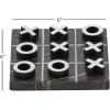 imageDeco 79 Contemporary Marble Game Set 6quot x 6quot x 1quot BlackBlack
