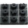 imageDeco 79 Contemporary Marble Game Set 6quotW x 6quotH BlackBlack
