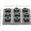 imageDeco 79 Contemporary Marble Game Set 6quotW x 6quotH BlackBlack