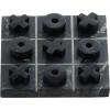 imageDeco 79 Contemporary Marble Game Set 6quotW x 6quotH BlackBlack