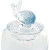 imageDeco 79 Glass Shell Handmade Living Room Decorative Jars Decorative Container with Whale and Seashell Tops Set of 2 Jar with Lid 5quotW 9quotH BlueLight Blue