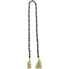 imageDeco 79 Mango Wood Handmade Hexagon Carved Geometric Long Beaded Garland with Tassel 80quot x 1quot x 1quot BlueBlack