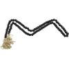 imageDeco 79 Mango Wood Handmade Hexagon Carved Geometric Long Beaded Garland with Tassel 80quot x 1quot x 1quot BlueBlack