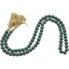 imageDeco 79 Mango Wood Handmade Hexagon Carved Geometric Long Beaded Garland with Tassel 80quot x 1quot x 1quot BlueBlue
