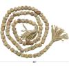 imageDeco 79 Mango Wood Handmade Hexagon Carved Geometric Long Beaded Garland with Tassel 80quot x 1quot x 1quot BlueBrown
