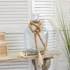 imageDeco 79 Mango Wood Handmade Hexagon Carved Geometric Long Beaded Garland with Tassel 80quot x 1quot x 1quot BlueBrown