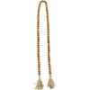 imageDeco 79 Mango Wood Handmade Hexagon Carved Geometric Long Beaded Garland with Tassel 80quot x 1quot x 1quot BlueBrown