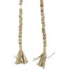 imageDeco 79 Mango Wood Handmade Hexagon Carved Geometric Long Beaded Garland with Tassel 80quot x 1quot x 1quot BlueBrown