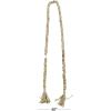 imageDeco 79 Mango Wood Handmade Hexagon Carved Geometric Long Beaded Garland with Tassel 80quot x 1quot x 1quot BlueBrown