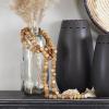 imageDeco 79 Mango Wood Handmade Hexagon Carved Geometric Long Beaded Garland with Tassel 80quot x 1quot x 1quot BlueDark Brown