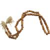 imageDeco 79 Mango Wood Handmade Hexagon Carved Geometric Long Beaded Garland with Tassel 80quot x 1quot x 1quot BlueDark Brown
