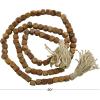 imageDeco 79 Mango Wood Handmade Hexagon Carved Geometric Long Beaded Garland with Tassel 80quot x 1quot x 1quot BlueDark Brown