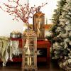 imageDeco 79 Mango Wood Handmade Hexagon Carved Geometric Long Beaded Garland with Tassel 80quot x 1quot x 1quot BlueDark Brown