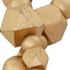 imageDeco 79 Mango Wood Handmade Hexagon Carved Geometric Long Beaded Garland with Tassel 80quot x 1quot x 1quot BlueGold