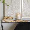 imageDeco 79 Mango Wood Handmade Hexagon Carved Geometric Long Beaded Garland with Tassel 80quot x 1quot x 1quot BlueGold