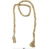 imageDeco 79 Mango Wood Handmade Hexagon Carved Geometric Long Beaded Garland with Tassel 80quot x 1quot x 1quot BlueGold
